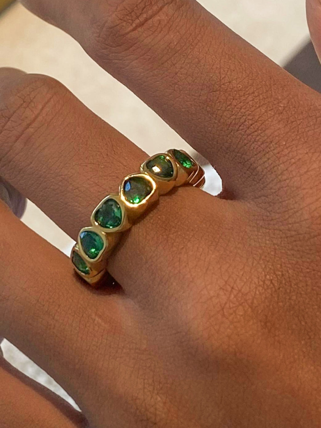 18K Gold-Plated Inlaid Zircon Ring